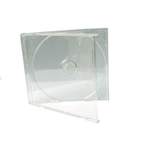 Jewel Box standard Tray trasparente, singolo CD . Possibilità di inserire copertina 12 X 12 cm stampata fronte e retro