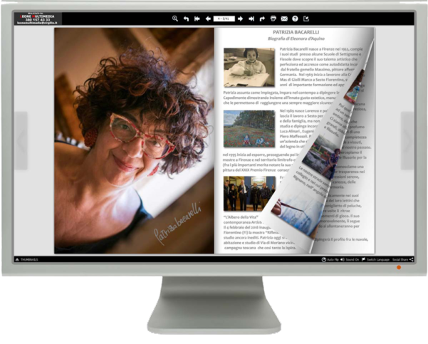 Il catalogo multimediale è un libro elettronico con sfogliamento, rende facile e intuitiva la fruizione e la navigazione al suo interno.
